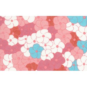 Melissa White Fairlyte Garden Fabric - Blossom Swirl - Faded