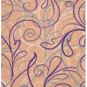 FreeSpirit Design Loft Chiffon Fabric - Script - Peach