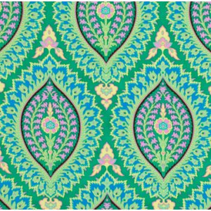 Amy Butler Alchemy Quilt Cotton Fabric - Imperial Paisley - Emerald