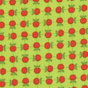 Tim and Beck Apple Jack Fabric - Apples - Lime (39513 16)