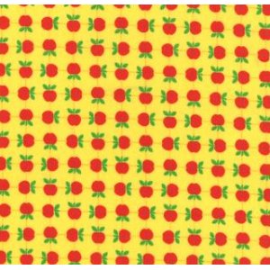 Tim and Beck Apple Jack Fabric - Apples - Yellow (39513 17)