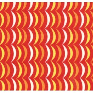 Tim and Beck Apple Jack Fabric - Scallop Stripe - Red (39516 18)
