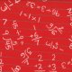 Berenstain Bears Bear Country School - Math Scratch Paper - Red (55515 13) Fabric photo