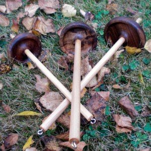 Wool Tree Mill Drop Spindle - Maple Shaft - Small