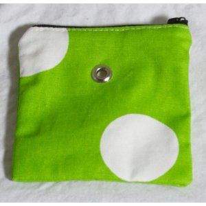 Top Shelf Totes Yarn Pop - Mini - Bright Green Polka-dots