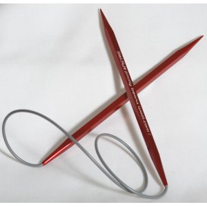 Kollage Stitch Red Square Circular Needles - US 0 (2.0mm) - 16"  (Firm Cable) Needles