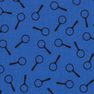 Nancy Drew Get a Clue With Nancy Drew Fabric - Magnifying Glass - Mysterious Midnight Blue (1346 17)