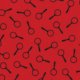 Nancy Drew Get a Clue With Nancy Drew - Magnifying Glass - Red Herring Red (1346 15) Fabric photo