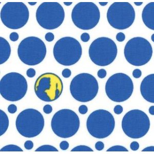 Nancy Drew Get a Clue With Nancy Drew Fabric - Silhouette Dots - Ghostly White (1345 11)
