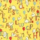 Keiki Mind Your Ps & Qs - ABC Critters - Sunshine (32712 17) Fabric photo