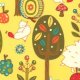 Keiki Mind Your Ps & Qs - Forest Critters - Sunshine (32710 17) Fabric photo