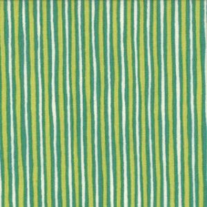 Keiki Mind Your Ps & Qs Fabric - Stripes - Chartreuse/Teal (32715 14)