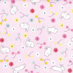 Aneela Hoey Posy Fabric - Bunnies - Foxglove (18552 15)