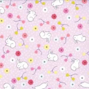 Aneela Hoey Posy Fabric - Bunnies - Lilac (18552 14)