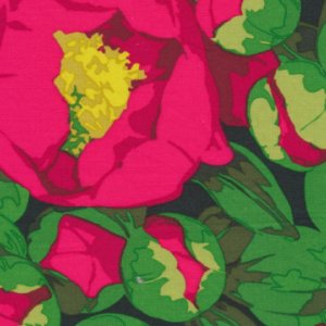 Martha Negley Flower Garden Fabric - Peony - Red
