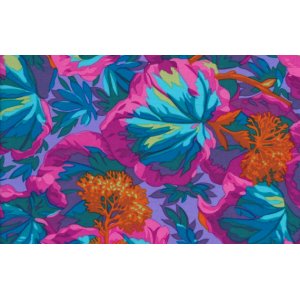 Philip Jacobs Variegated Ivy Fabric - Turquoise