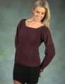 Plymouth Yarn Sweater & Pullover Patterns - 2365 DK Merino Superwash Cable Lace Pullover Patterns photo