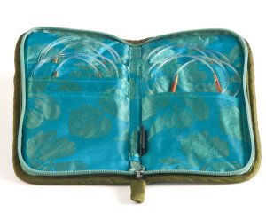 Lantern Moon Circular Compact Zip Cases - Turquoise/Olive