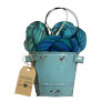 Jimmy Beans Wool Koigu Yarn Bouquets - Linen Stitch Scarf Bouquet - Blue/Teal Kits photo