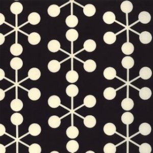 Zen Chic Comma Fabric - Asterisks - Black (1511 21)