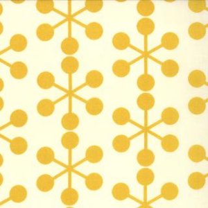 Zen Chic Comma Fabric - Asterisks - Chalk Mustard (1511 20)