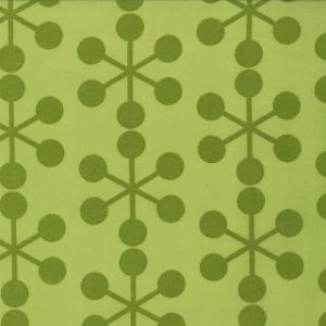 Zen Chic Comma Fabric - Asterisks - Lime (1511 22)