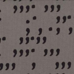 Zen Chic Comma Fabric - Commas - Slate Black (1514 13)