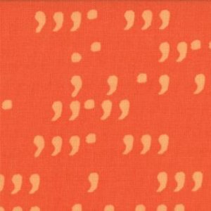 Zen Chic Comma Fabric - Commas - Tangerine (1514 22)