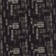 Zen Chic Comma - News - Black (1510 12) Fabric photo