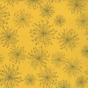 Zen Chic Comma Fabric - Nigella - Mustard (1512 16)