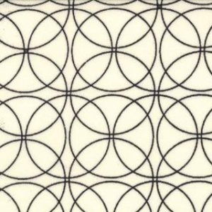 Zen Chic Comma Fabric - Swinging - Chalk Black (1513 11)