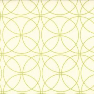 Zen Chic Comma Fabric - Swinging - Chalk Lime (1513 13)
