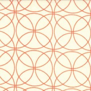 Zen Chic Comma Fabric - Swinging - Chalk Tangerine (1513 14)