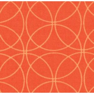 Zen Chic Comma Fabric - Swinging - Tangerine (1513 26)