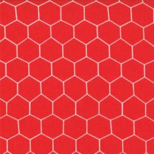 Jenn Ski Oink-A-Doodle-Moo Fabric - Chicken Wire - Barn Red (30527 12)