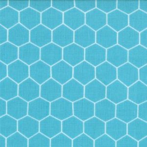 Jenn Ski Oink-A-Doodle-Moo Fabric - Chicken Wire - Turquoise (30527 16)