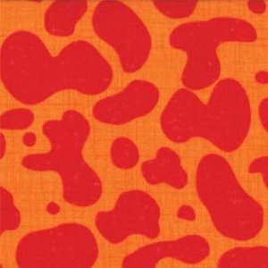 Jenn Ski Oink-A-Doodle-Moo Fabric - Cow Hide - Barn Red Tangerine (30524 18)