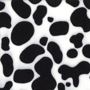 Jenn Ski Oink-A-Doodle-Moo Fabric - Cow Hide - Black Eggshell (30524 11)