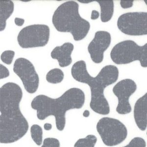 Jenn Ski Oink-A-Doodle-Moo Fabric - Cow Hide - Steel Eggshell (30524 21)