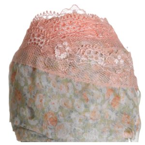 Circulo Tecido Rendado Trico Yarn - 2804 Beige w/Peach Flowers & Peach Lace