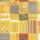 Julie Comstock 2wenty Thr3e - Love Letters  - Mustard (37050 14) Fabric photo