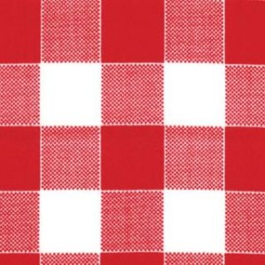 Mary Jane Glamping Fabric - Picnic Check - Barn Red (11607 17)