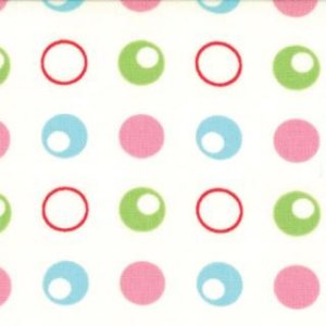 Mary Jane Glamping Fabric - Polka Dance - Old Lace Shasta Pink (11603 11)