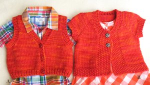 Knitting Pure and Simple Baby & Children Patterns - 1301 -  Baby Vests Pattern