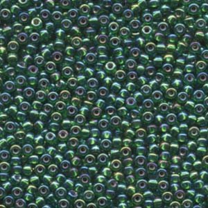 Miyuki Seed Beads Size 8/0 - 100g Bag - 91016 - Silver Lined Green