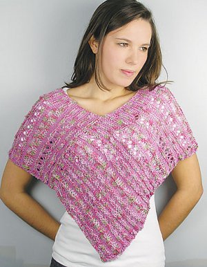 Knit One, Crochet Too Patterns - Summer Floral Poncho Pattern