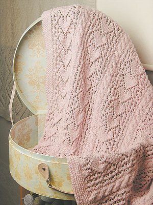 Knit One, Crochet Too Patterns - Heirloom Hearts Baby Blanket Pattern