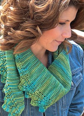 Knit One, Crochet Too Patterns - Garter Fern Scarf Pattern