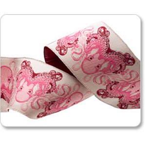 Renaissance Ribbons Tula Pink Ribbon Fabric - Octogarden - Pink - 1-1/2"