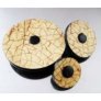 Jul Natural Pedestal Buttons - Ivory Cracking Coconut - Medium 1.5